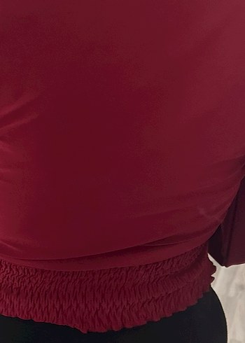 Bordo V Yaka Bluz  lütfen açıklamayı okuyun! - Görsel 4