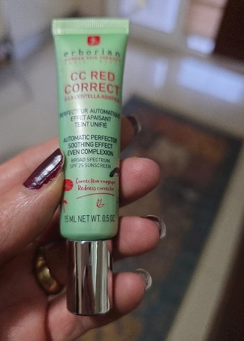 Erborian CC Red Correct Krem 15 ml orijinaldir - Görsel 3