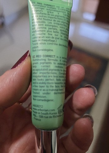 Erborian CC Red Correct Krem 15 ml orijinaldir - Görsel 7