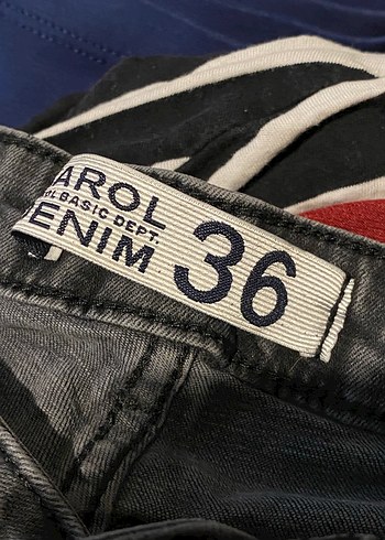 Zara Nakışlı Gri Kadın Jean Pantolon