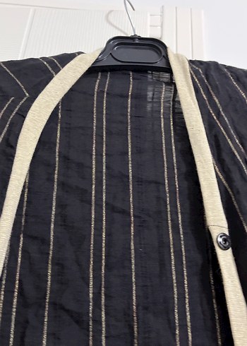 Siyah Uzun Kadın Bohem Kimono - Görsel 5