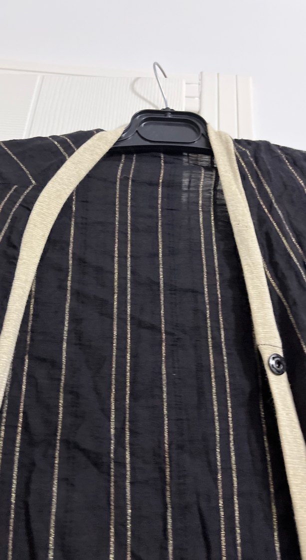 Siyah Uzun Kadın Bohem Kimono - Görsel 5