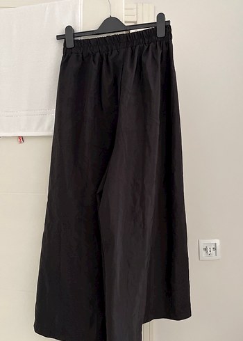 Volan Detaylı Siyah Hamile Midi Etek - Görsel 6