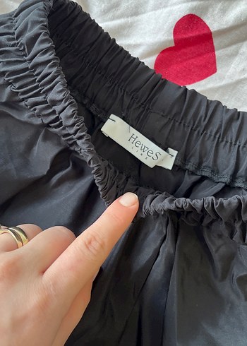 Volan Detaylı Siyah Hamile Midi Etek - Görsel 2