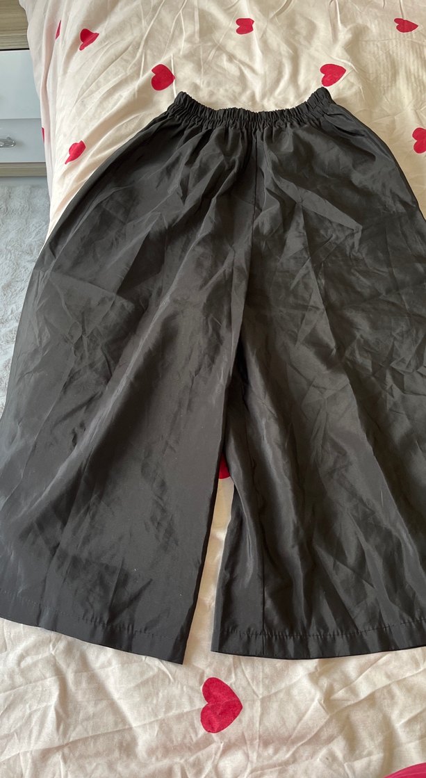 Volan Detaylı Siyah Hamile Midi Etek - Görsel 4