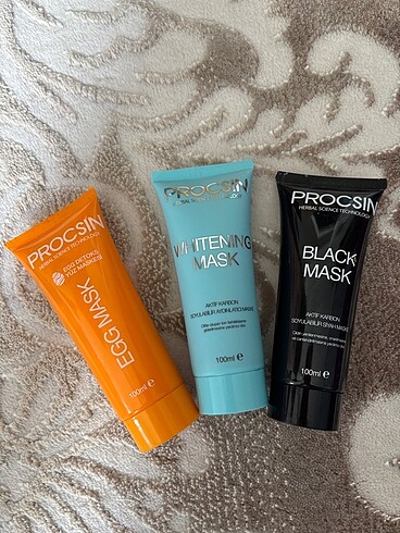 Procsin Procsin Egg maske whıtenıng maske black maske 3 ü nün fiyatıdır