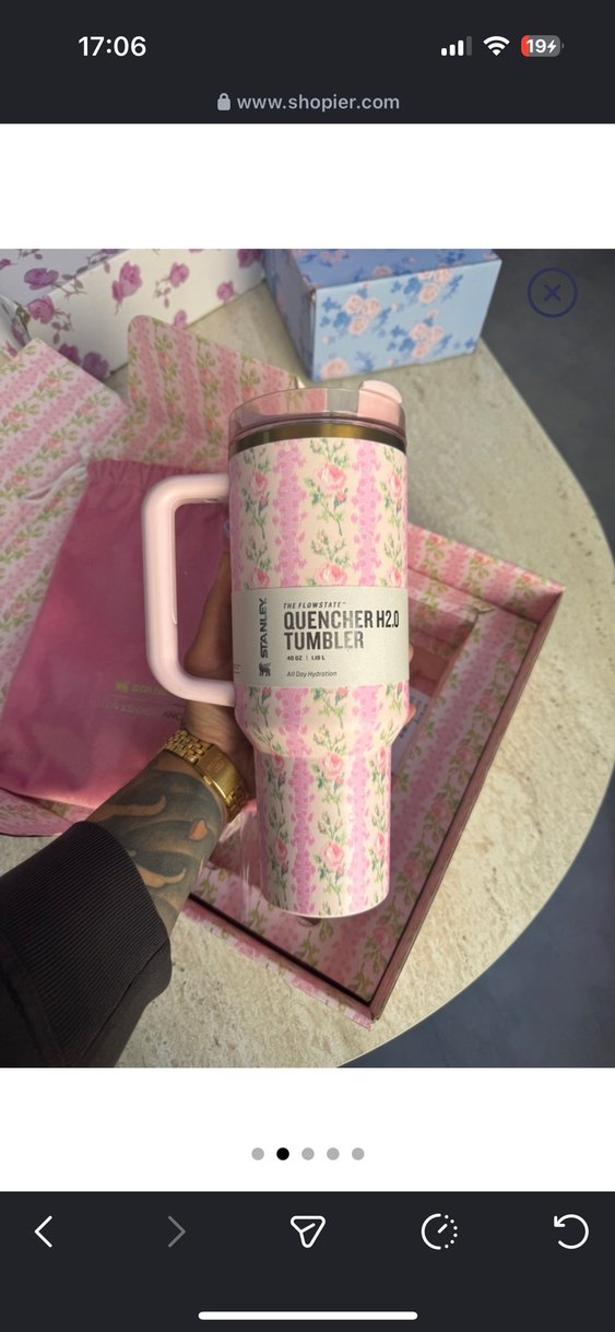 Stanley LoveShackFancy 1.18LT Pink Flower (Full Set) - Görsel 2