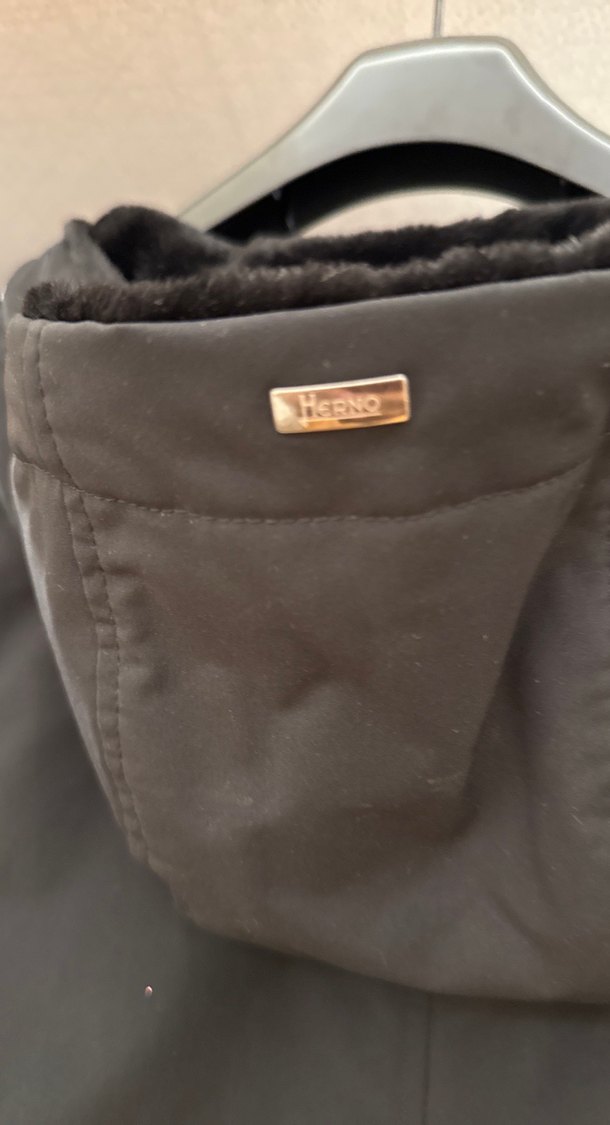 Herno Siyah Erkek içi  Kürk Detaylı Ceket - Görsel 4