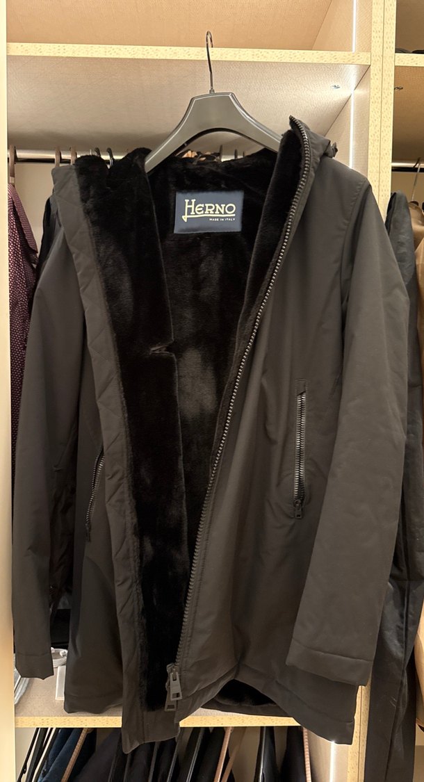 Herno Siyah Erkek içi  Kürk Detaylı Ceket - Görsel 2