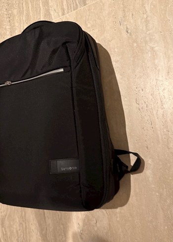 Samsonite Sade Siyah Fermuarlı Erkek Sırt Çantası - Görsel 2