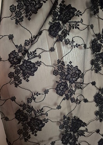 Lacivert Nakışlı Bohem şal - Görsel 2