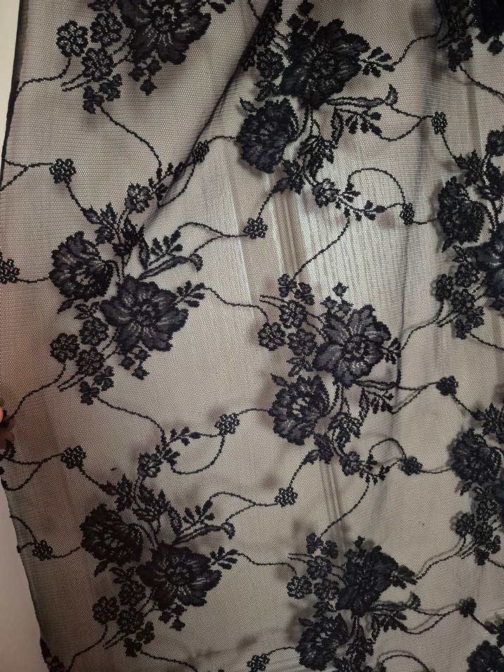 Lacivert Nakışlı Bohem şal - Görsel 2