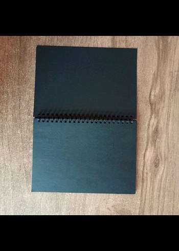 Siyah Spiralli Defter schwarz - Görsel 3