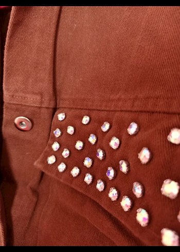Kahverengi Kadife Düğmeli Kadın Gömlek KOT - Görsel 5