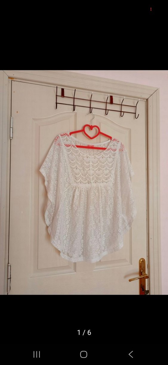 Dantel İşlemeli Beyaz Bohem Kadın Bluz - Görsel 4