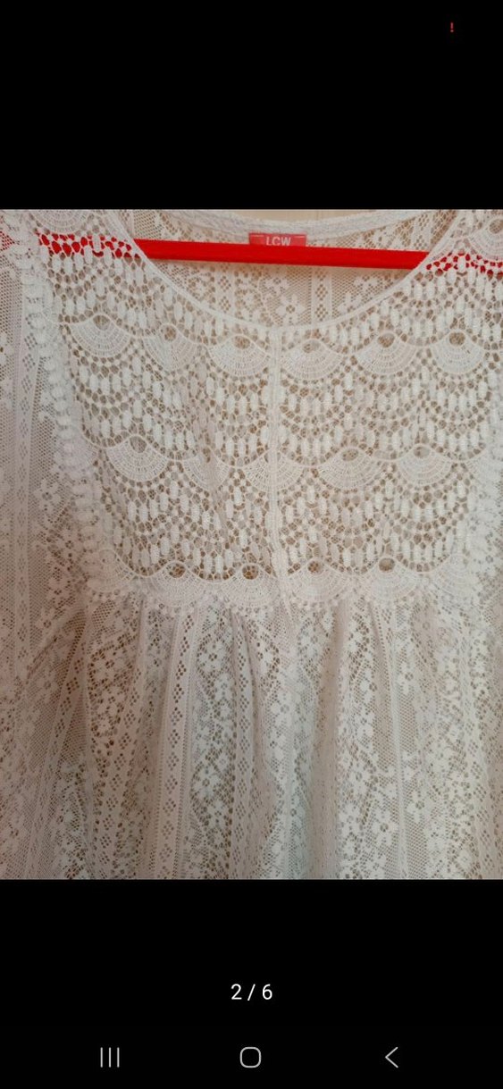 Dantel İşlemeli Beyaz Bohem Kadın Bluz - Görsel 3