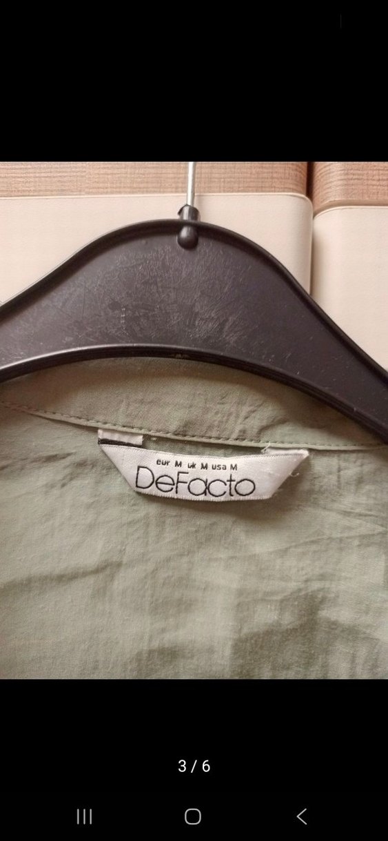 Düğmeli Kısa Kollu Keten Kadın Gömlek - Görsel 3