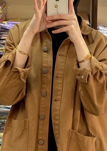 Kahve kot ceket - Görsel 2