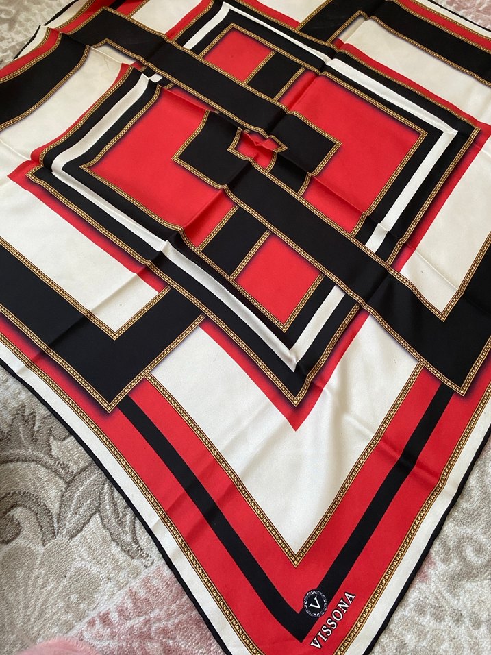 Vissona twil ipek eşarp - Görsel 2