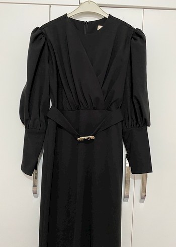 Siyah Uzun Kollu abiye - Görsel 4