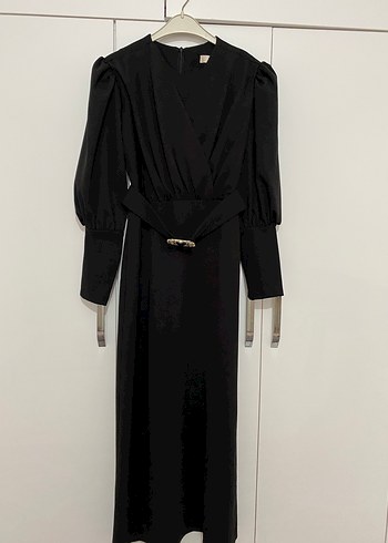 Siyah Uzun Kollu abiye - Görsel 3