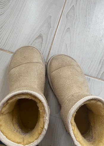 Bej Süet Kemerli Kadın Günlük Dolgu Topuk Bot - Görsel 2