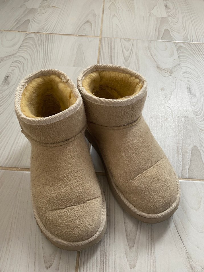 Bej Süet Kemerli Kadın Günlük Dolgu Topuk Bot - Görsel 5