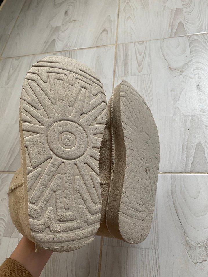 Bej Süet Kemerli Kadın Günlük Dolgu Topuk Bot - Görsel 4