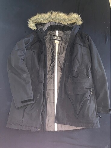 Jack Wolfskin Kürklü Kaban Parka Mont Ceket Orijinal Vintage Kış