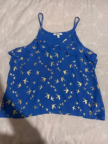 38 Beden mavi Renk Koton bluz