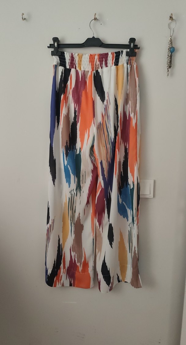 Kadın Çok Renkli Uzun yırtmaçlı Kimono - Görsel 4