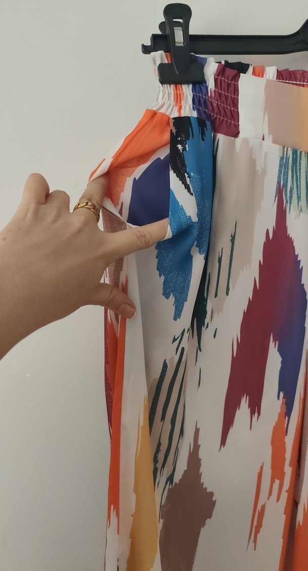 Kadın Çok Renkli Uzun yırtmaçlı Kimono - Görsel 2