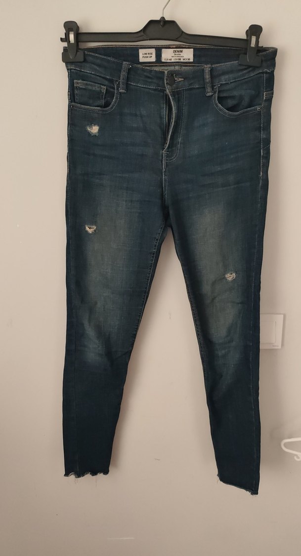 Bershka Düğmeli Kadın Denim Pantolon - Görsel 2