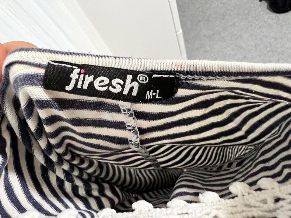 Çizgili Kısa Kollu Hamile Tişört - Görsel 3