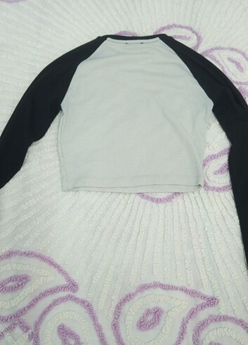 Addax siyah uzun kollu crop xs beden
