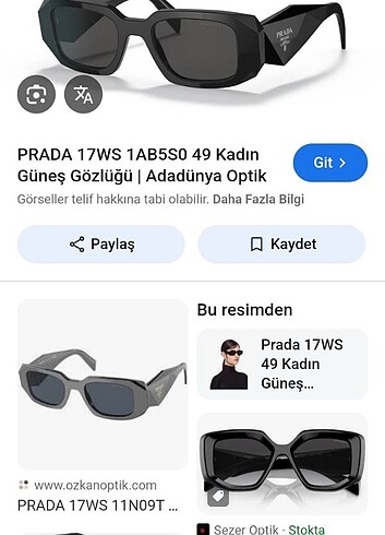 Prada Bayan gözlük