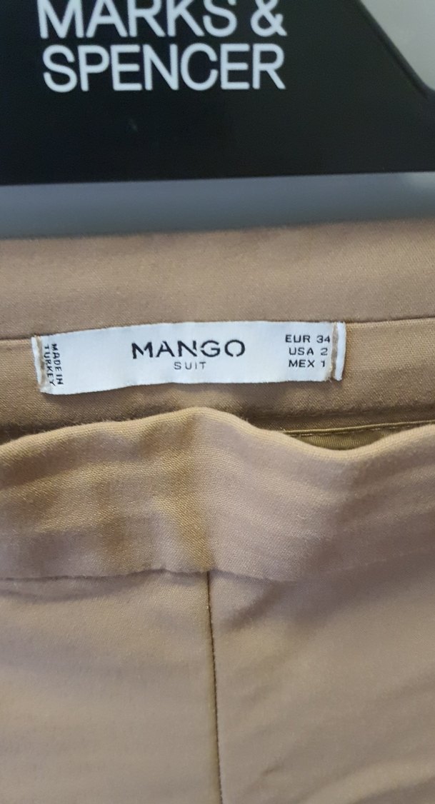 Bej Midi Süet Kumaş Kadın Pantolon - Görsel 4