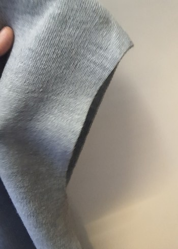 Gri V Yaka Örgü Kadın Süveter - Görsel 3