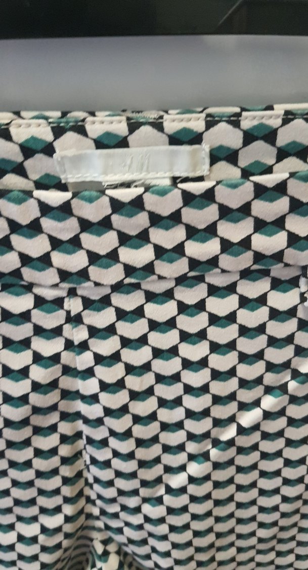 yeşil Desenli Kadın Kumaş Pantolon - Görsel 3