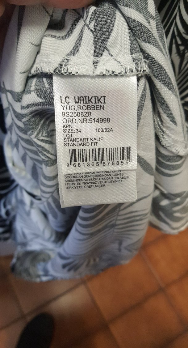 Kadın V Yaka Desenli Uzun Tunik - Görsel 5