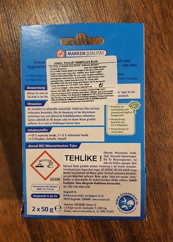 Domol Tuvalet Su Tankı Temizleyici Tablet - Görsel 2