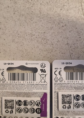 Varta CR2032 Lityum Düğme Pil Gri, 2 adet fiyatı - Görsel 2