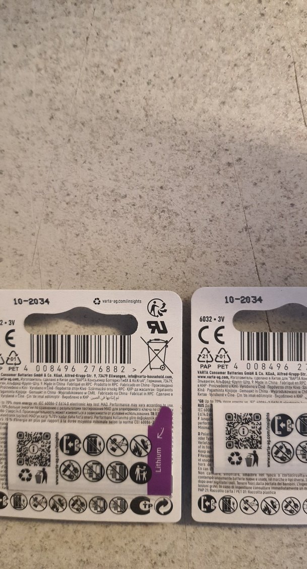 Varta CR2032 Lityum Düğme Pil Gri, 2 adet fiyatı - Görsel 2