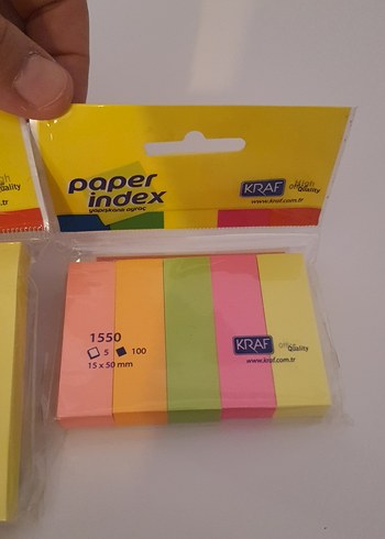 Beden Renkli Yapışkan Not Kağıtları 2'li Set