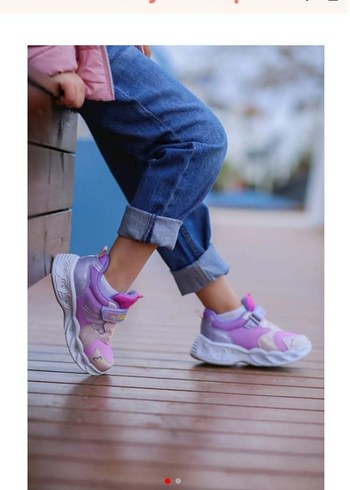 Kız Çocuk Pembe Işıklı Spor Ayakkabı - Görsel 7