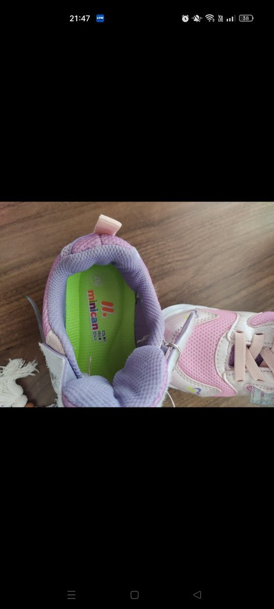 Kız Çocuk Pembe Işıklı Spor Ayakkabı - Görsel 4