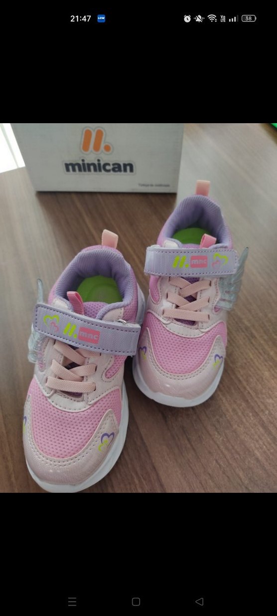 Kız Çocuk Pembe Işıklı Spor Ayakkabı - Görsel 5