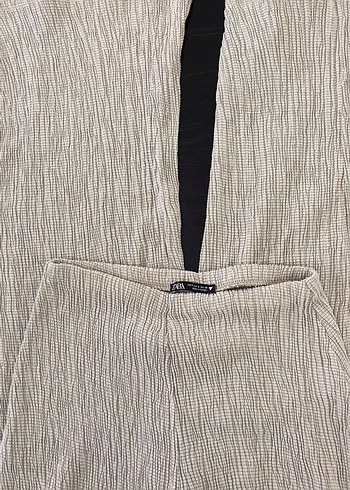 Zara kadın dokulu straight fit pantolon - Görsel 2