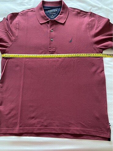 l Beden bordo Renk Nautica Uzun Kollu Erkek Polo T-Shirt