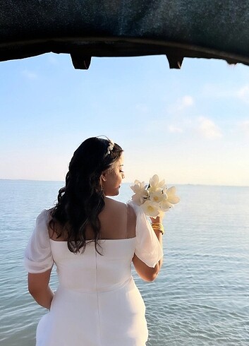 42 Beden beyaz Renk Nikah elbisesi